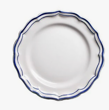 Gien Filet Bleu Z Dessert Plate